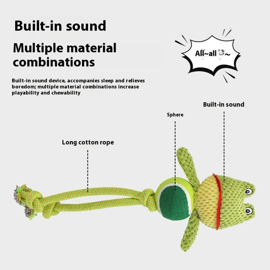 Cotton String Dog Toy Interactive Biting Dog Toy