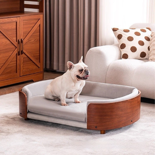 Simple Cat Bed Wooden Sofa-bed Style